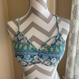 Gossip - Blue Patterned Bikini Top